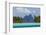 French Polynesia, Bora Bora. Mountain Peaks Seen from Tahaa Lagoon-Alida Latham-Framed Photographic Print