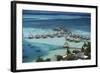 French Polynesia, Bora Bora, Taahina Bay and the Bunglows-Walter Bibikow-Framed Photographic Print