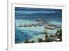 French Polynesia, Bora Bora, Taahina Bay and the Bunglows-Walter Bibikow-Framed Photographic Print