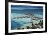 French Polynesia, Bora Bora, Taahina Bay and the Bunglows-Walter Bibikow-Framed Photographic Print