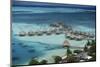 French Polynesia, Bora Bora, Taahina Bay and the Bunglows-Walter Bibikow-Mounted Photographic Print