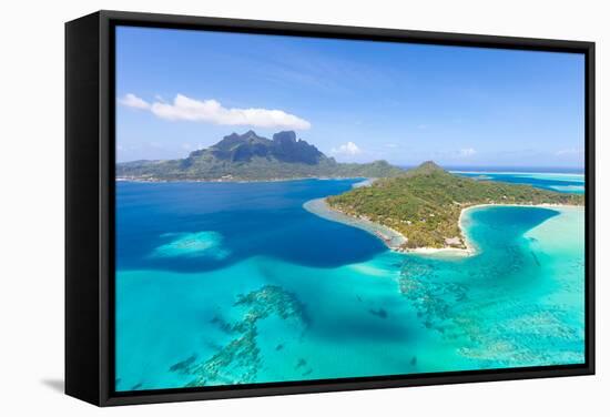 French Polynesia from Helicopter-noblige-Framed Stretched Canvas