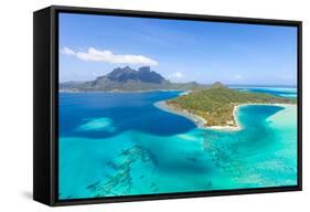 French Polynesia from Helicopter-noblige-Framed Stretched Canvas