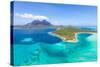 French Polynesia from Helicopter-noblige-Stretched Canvas