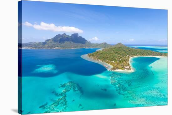 French Polynesia from Helicopter-noblige-Stretched Canvas