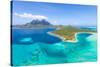 French Polynesia from Helicopter-noblige-Stretched Canvas