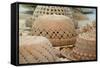 French Polynesia, Island of Rurutu. Traditional Woven Hats-Cindy Miller Hopkins-Framed Stretched Canvas