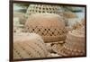 French Polynesia, Island of Rurutu. Traditional Woven Hats-Cindy Miller Hopkins-Framed Photographic Print