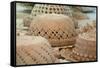 French Polynesia, Island of Rurutu. Traditional Woven Hats-Cindy Miller Hopkins-Framed Stretched Canvas