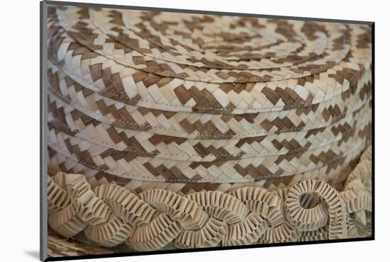 French Polynesia, Island of Rurutu. Traditional Woven Hats-Cindy Miller Hopkins-Mounted Photographic Print