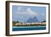 French Polynesia, Society Islands, Motu Tautau. Stilted Hotel Suites-Alida Latham-Framed Photographic Print