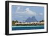 French Polynesia, Society Islands, Motu Tautau. Stilted Hotel Suites-Alida Latham-Framed Photographic Print