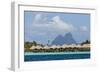 French Polynesia, Society Islands, Motu Tautau. Stilted Hotel Suites-Alida Latham-Framed Photographic Print