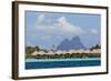 French Polynesia, Society Islands, Motu Tautau. Stilted Hotel Suites-Alida Latham-Framed Photographic Print