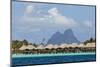 French Polynesia, Society Islands, Motu Tautau. Stilted Hotel Suites-Alida Latham-Mounted Photographic Print