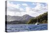 French Polynesia, Society Islands, Raiatea. Catamaran in Choppy Water-Alida Latham-Stretched Canvas