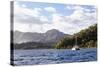 French Polynesia, Society Islands, Raiatea. Catamaran in Choppy Water-Alida Latham-Stretched Canvas