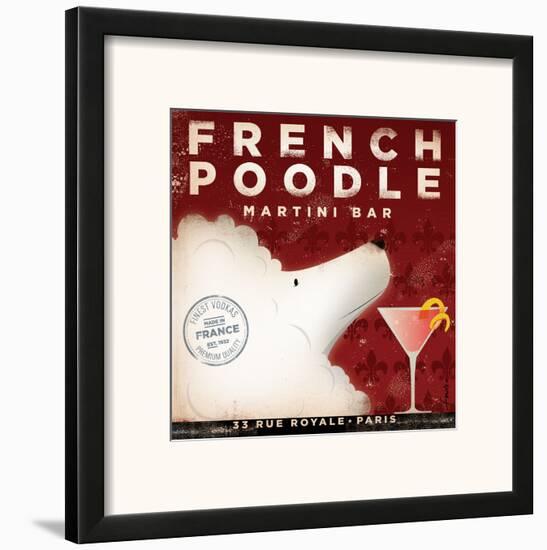 French Poodle Martini-Stephen Fowler-Framed Art Print