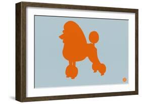 French Poodle Orange-NaxArt-Framed Art Print