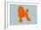 French Poodle Orange-NaxArt-Framed Art Print