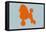French Poodle Orange-NaxArt-Framed Stretched Canvas