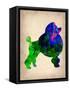 French Poodle Watercolor-NaxArt-Framed Stretched Canvas