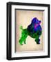 French Poodle Watercolor-NaxArt-Framed Art Print