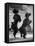 French Poodles Standing on Hind Legs-Mark Kauffman-Framed Stretched Canvas