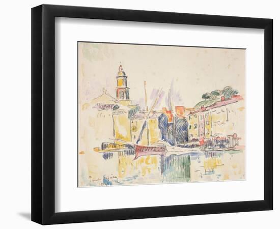 French Port of St. Tropez, 1914-Paul Signac-Framed Giclee Print
