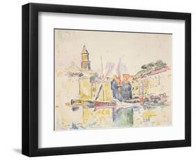 French Port of St. Tropez, 1914-Paul Signac-Framed Giclee Print