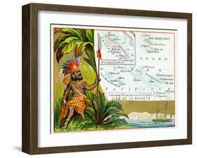 French Possessions in Oceania, C.1890-null-Framed Giclee Print