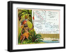 French Possessions in Oceania, C.1890-null-Framed Giclee Print