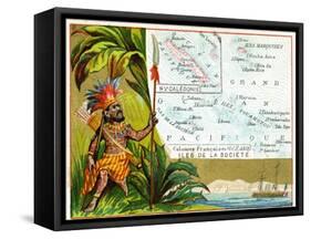 French Possessions in Oceania, C.1890-null-Framed Stretched Canvas