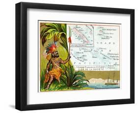 French Possessions in Oceania, C.1890-null-Framed Premium Giclee Print