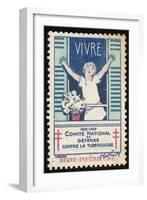 French Postage Stamp Promoting Fresh Air and Sunshine to Fight Tuberculosis-null-Framed Art Print
