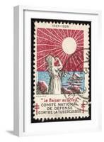 French Postage Stamp Promoting Sunlight to Fight Tuberculosis-null-Framed Photographic Print