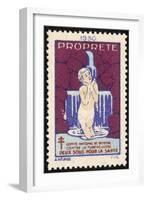 French Postage Stamp Promoting Washing and Cleanliness to Fight Tuberculosis-null-Framed Art Print