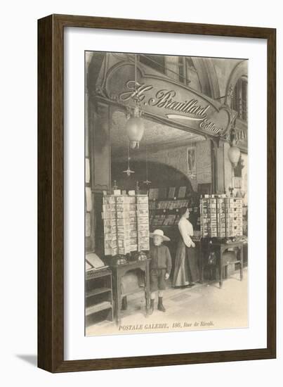 French Postcard Shop-null-Framed Art Print