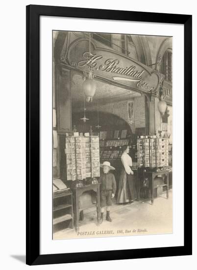 French Postcard Shop-null-Framed Art Print