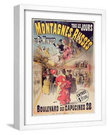 Poster Advertising the 'Montagnes Russes' Roller Coaster in the