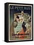 French Poster Advertising the Newspaper 'Le Petit Bleu De Paris'-Marcelin Auzolle-Framed Stretched Canvas