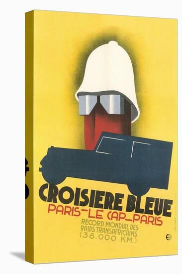 French Poster for Blue Crossing-null-Stretched Canvas