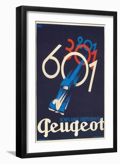 French Poster for Peugeot-null-Framed Art Print