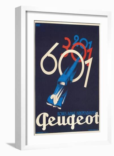 French Poster for Peugeot-null-Framed Art Print