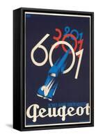 French Poster for Peugeot-null-Framed Stretched Canvas