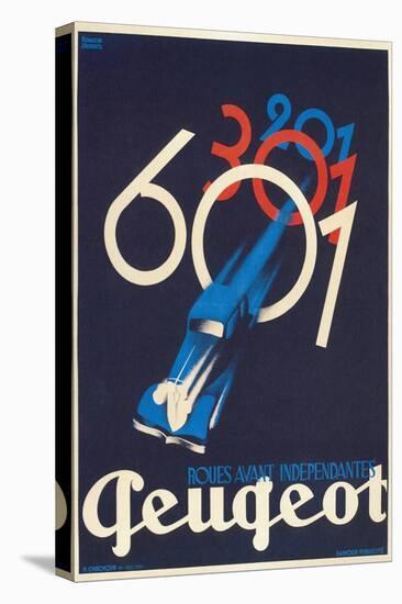 French Poster for Peugeot-null-Stretched Canvas