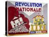 French Poster, National Revolution: Work, Family, Homeland, 1938-null-Stretched Canvas