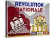 French Poster, National Revolution: Work, Family, Homeland, 1938-null-Stretched Canvas