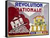 French Poster, National Revolution: Work, Family, Homeland, 1938-null-Framed Stretched Canvas