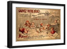 French Poster To Save Your Baby-Alice Dick Dumas-Framed Art Print